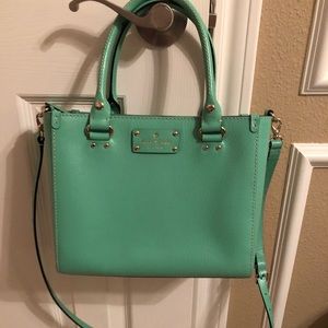 Authentic Kate Spade Cute Green Purse with Strap